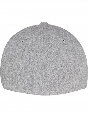 Шапка с козирка FLEXFIT HEATHERLIGHT CAP melange grey S/M