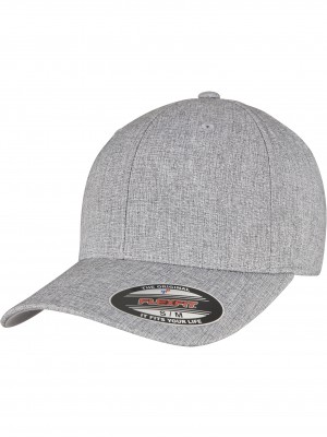 Шапка с козирка FLEXFIT HEATHERLIGHT CAP melange grey S/M