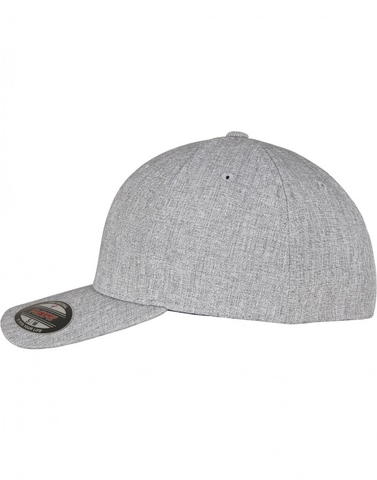 Шапка с козирка FLEXFIT HEATHERLIGHT CAP melange grey S/M