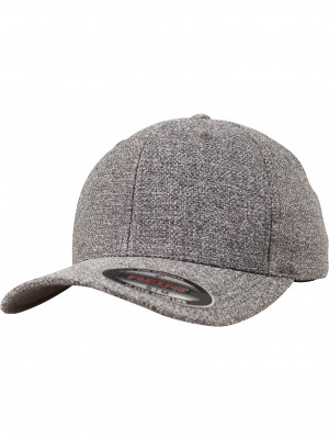 Шапка с козирка Flexfit Melange Cap dk.heathergrey S/M
