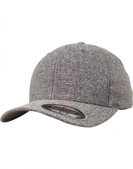 Шапка с козирка Flexfit Melange Cap dk.heathergrey S/M