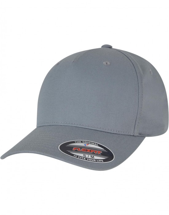 Шапка с козирка Flexfit 5 Panel greenish grey S/M