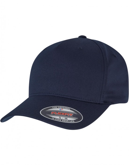 Шапка с козирка Flexfit 5 Panel greyish navy S/M