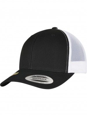 Шапка с козирка YP CLASSICS RECYCLED RETRO TRUCKER CAP 2-TONE blk/wht one size