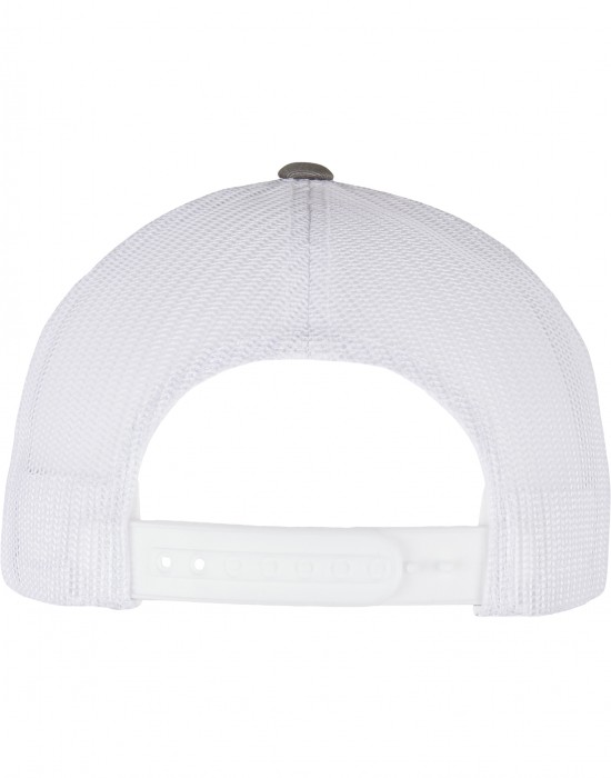 Шапка с козирка YP CLASSICS RECYCLED RETRO TRUCKER CAP 2-TONE grey/white one size
