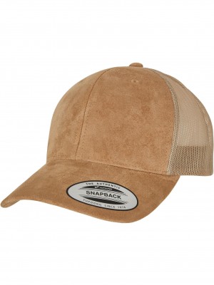Шапка с козирка Suede Leather Trucker Cap khaki one size