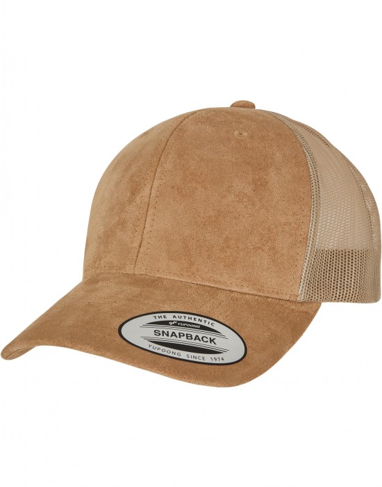 Шапка с козирка Suede Leather Trucker Cap khaki one size