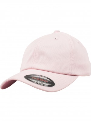 Шапка с козирка Flexfit Cotton Twill Dad Cap pink S/M