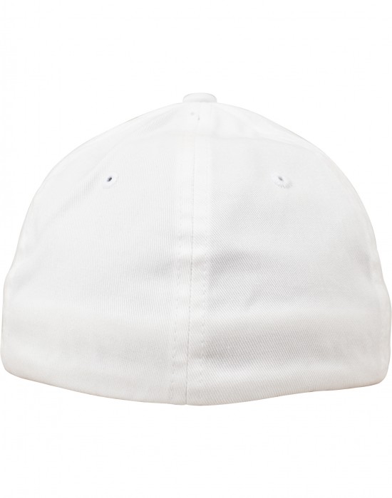 Шапка с козирка Flexfit Cotton Twill Dad Cap white S/M