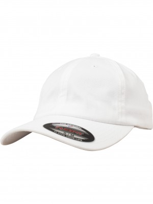Шапка с козирка Flexfit Cotton Twill Dad Cap white S/M