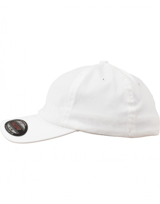 Шапка с козирка Flexfit Cotton Twill Dad Cap white S/M