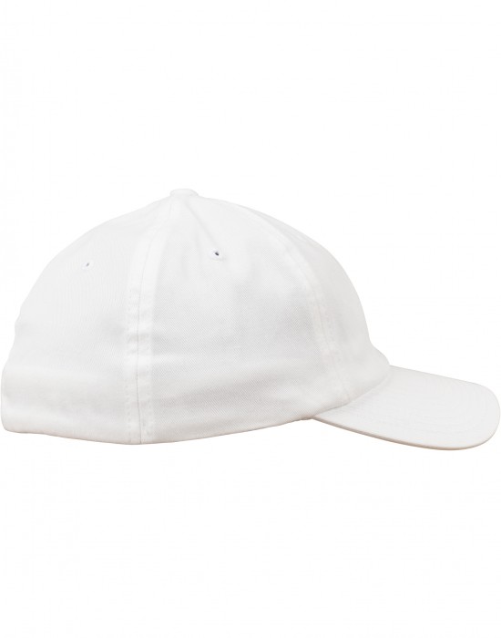 Шапка с козирка Flexfit Cotton Twill Dad Cap white S/M