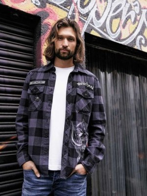 Карирана мъжка риза Motörhead