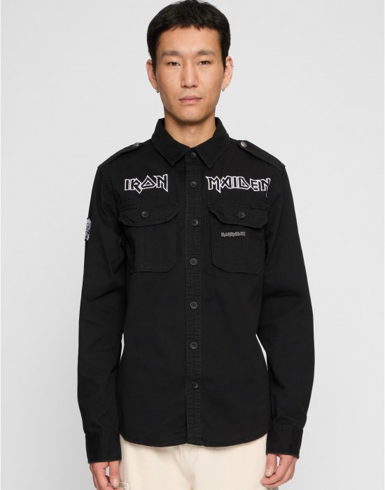 Винтидж риза с дълъг ръкав Iron Maiden