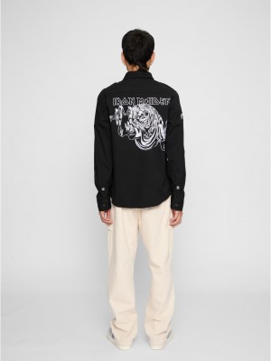 Винтидж риза с дълъг ръкав Iron Maiden