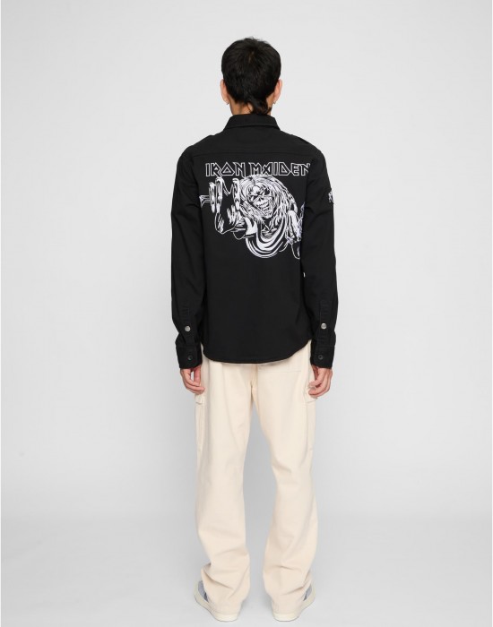 Винтидж риза с дълъг ръкав Iron Maiden