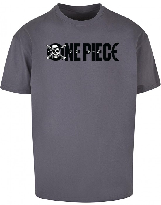 Тениска One Piece Jolly Roger Logo Oversize Tee darkgrey XXL