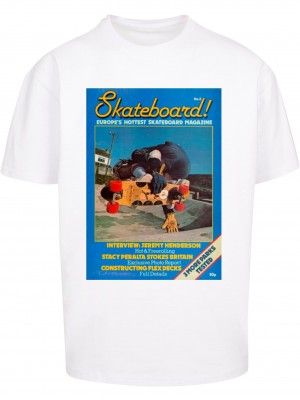 Тениска овърсайз The Skateboard Magazine Cover No 8 Oversize Tee white XXL