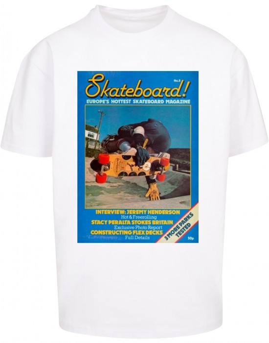 Тениска овърсайз The Skateboard Magazine Cover No 8 Oversize Tee white XXL