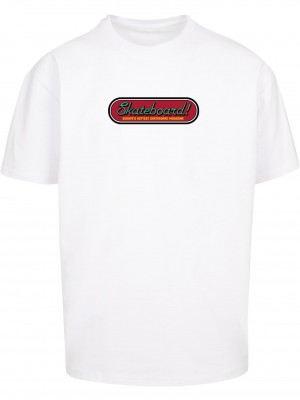 Тениска овърсайз The Skateboard Magazin Cover No 11 Oversize Tee white XXL