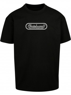 Тениска овърсайз The Skateboard Magazin Logo Oversize Tee black XXL