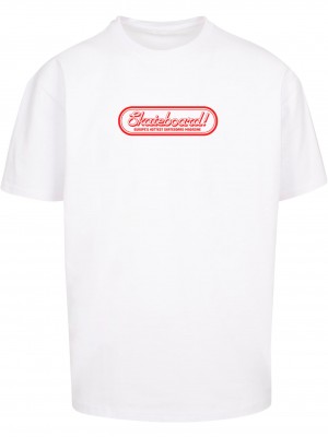 Тениска овърсайз The Skateboard Magazin Logo Oversize Tee white XXL