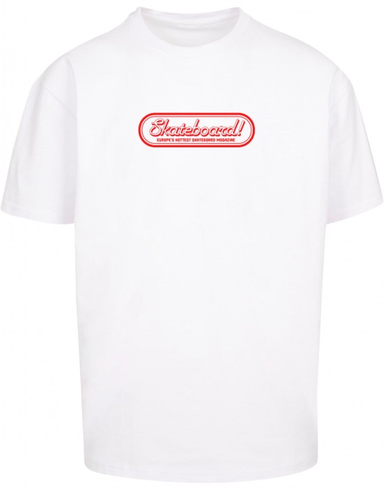 Тениска овърсайз The Skateboard Magazin Logo Oversize Tee white XXL