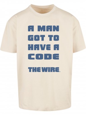 Тениска овърсайз The Wire A Man Heavy Oversize Tee sand XXL