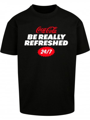 Тениска Coca Cola Refreshed Oversize Tee black XXL