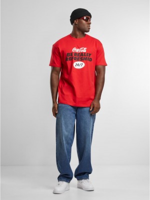 Тениска Coca Cola Refreshed Oversize Tee cityred XS