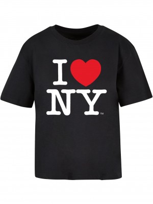 Тениска Ladies I Love NY Tee black XXL
