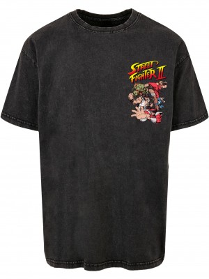 Тениска овърсайз Streetfighter II Roster Oversize Tee black XXL