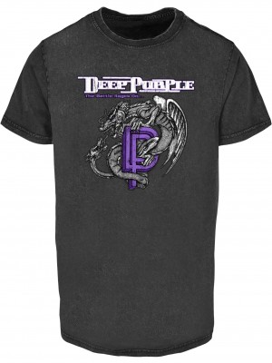 Тениска Deep Purple Dragon Acid Wash Tee black XXL
