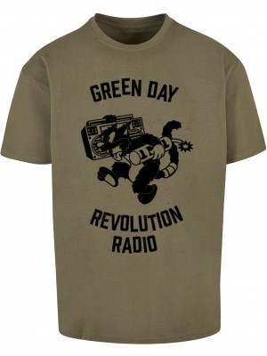 Тениска Green Day Revolution Radio Oversize Tee olive XXL