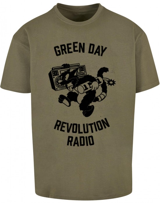 Тениска Green Day Revolution Radio Oversize Tee olive XXL