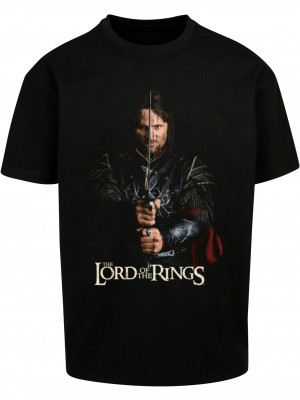 Тениска Lord of the Rings - Aragorn Heavy Oversize Tee black XXL
