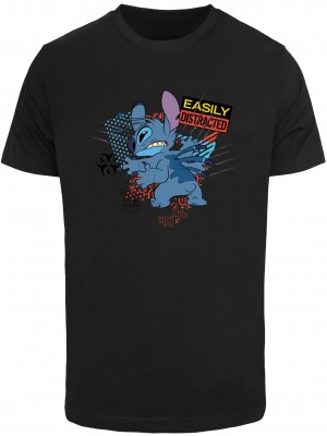 Тениска Lilo & Stitch Easily Distracted Tee black XXL