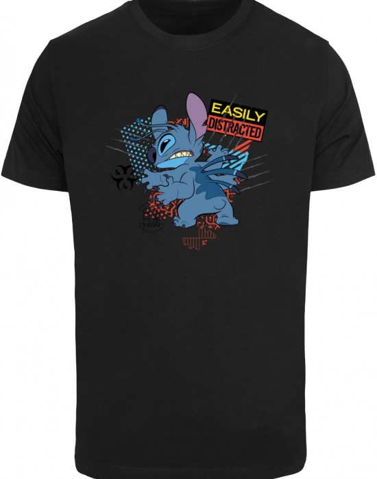 Тениска Lilo & Stitch Easily Distracted Tee black XXL