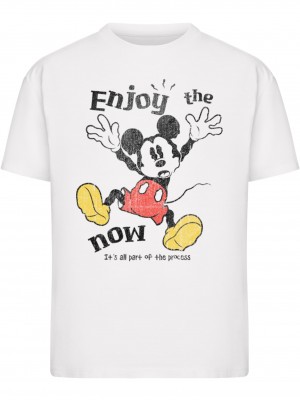 Тениска Mickey Mouse Enjoy The Now Tee white XXL