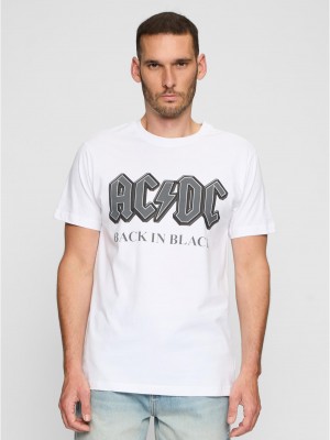 Тениска ACDC Back In Black Tee white XXL