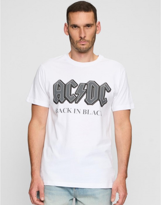 Тениска ACDC Back In Black Tee white XXL