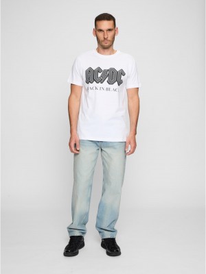Тениска ACDC Back In Black Tee white XXL