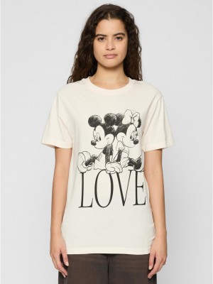 Тениска Ladies Minnie Loves Mickey Tee pink marshmallow XXL