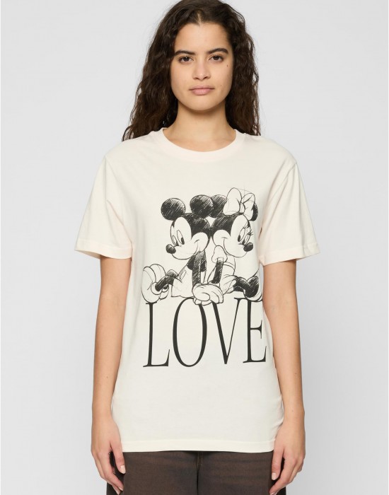 Тениска Ladies Minnie Loves Mickey Tee pink marshmallow XXL