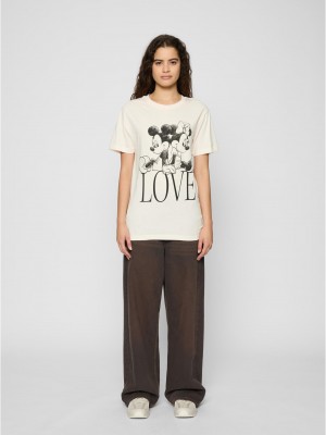 Тениска Ladies Minnie Loves Mickey Tee pink marshmallow XXL