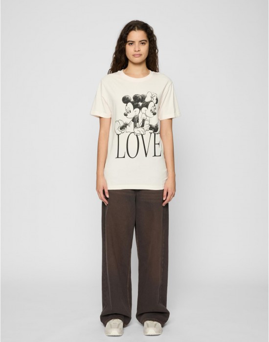 Тениска Ladies Minnie Loves Mickey Tee pink marshmallow XXL