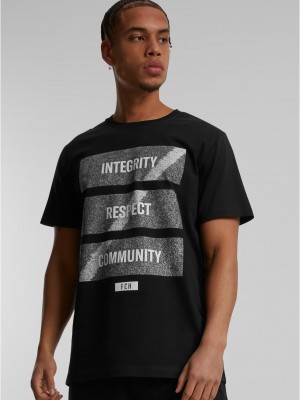 Тениска Footballs Coming Home Integrity, Respect, Community Tee black XXL