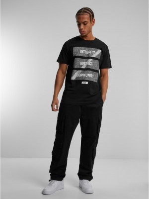 Тениска Footballs Coming Home Integrity, Respect, Community Tee black XXL