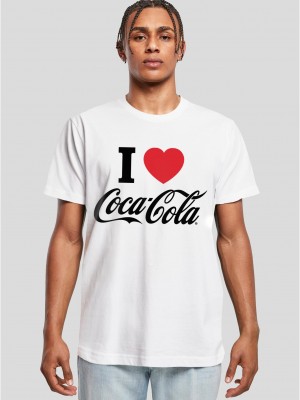 Тениска Coca Cola I Love Coke Tee white XXL