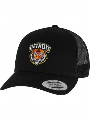 Шапка с козирка Detroit Tiger Head Patch 5-Panel Retro Trucker Cap black one size